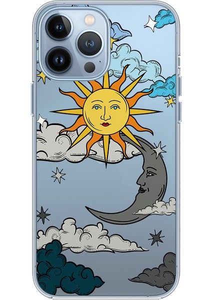Apple iPhone 13 Pro Max Sun Moon Tasarımlı Kılıf