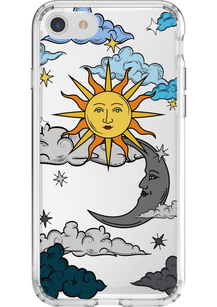 Apple iPhone 8 Sun Moon Tasarımlı Kılıf