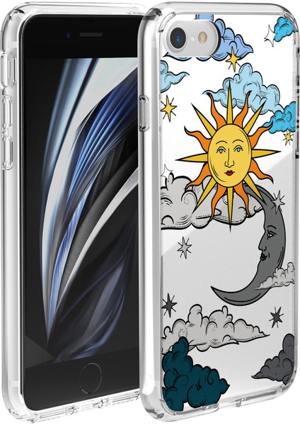 Apple iPhone 8 Sun Moon Tasarımlı Kılıf