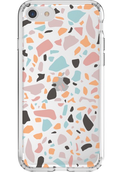Apple iPhone Se 2022 Terrazzo Tasarımlı Kılıf