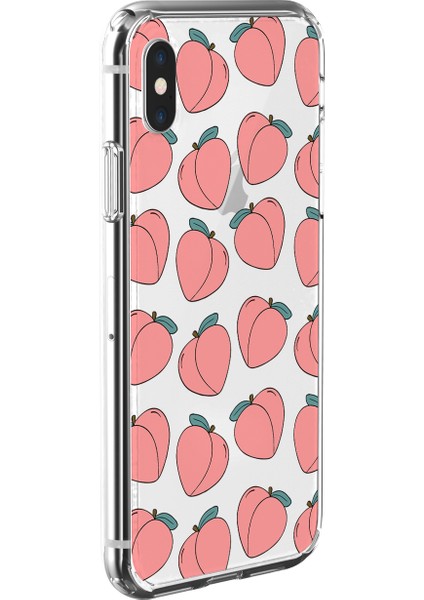 Apple iPhone x Peach Tasarımlı Kılıf
