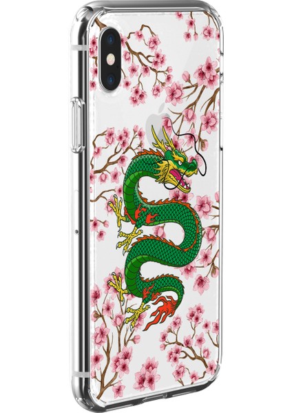 Apple iPhone x China Dragon Tasarımlı Kılıf