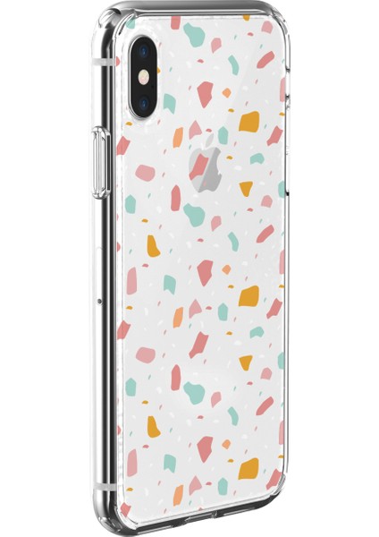 Apple iPhone Xs Terrazzo 4 Tasarımlı Kılıf