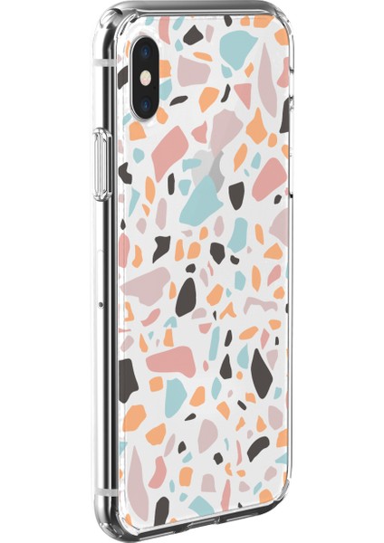 Apple iPhone Xs Max Terrazzo Tasarımlı Kılıf
