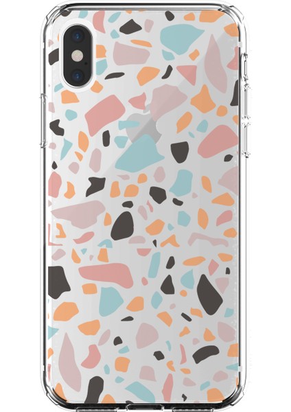 Apple iPhone Xs Max Terrazzo Tasarımlı Kılıf
