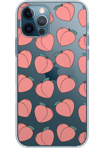 Apple iPhone 12 Pro Peach Tasarımlı Kılıf