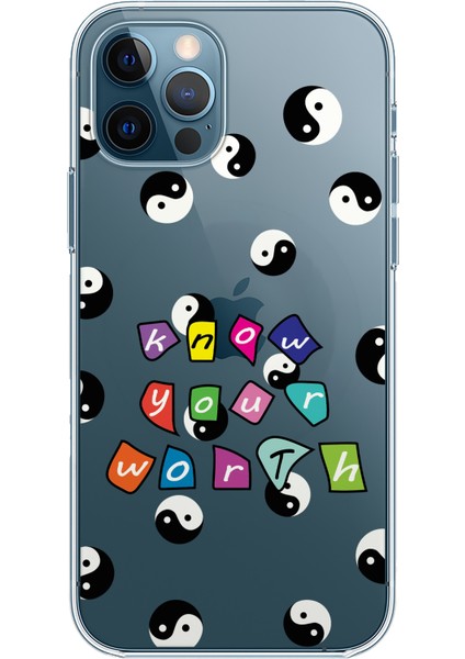 Apple iPhone 12 Pro Max Ying Yang Tasarımlı Kılıf