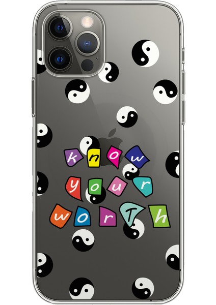 Apple iPhone 12 Pro Max Ying Yang Tasarımlı Kılıf