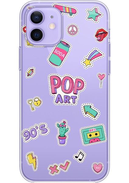 Apple iPhone 12 Mini Pop Art Sticker Tasarımlı Kılıf indirimleri
