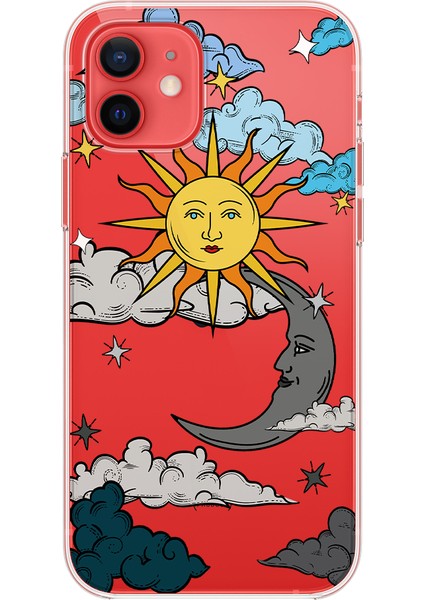 Apple iPhone 12 Mini Sun Moon Tasarımlı Kılıf