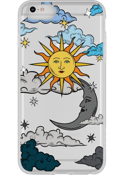 Apple iPhone 6 Plus Sun Moon Tasarımlı Kılıf