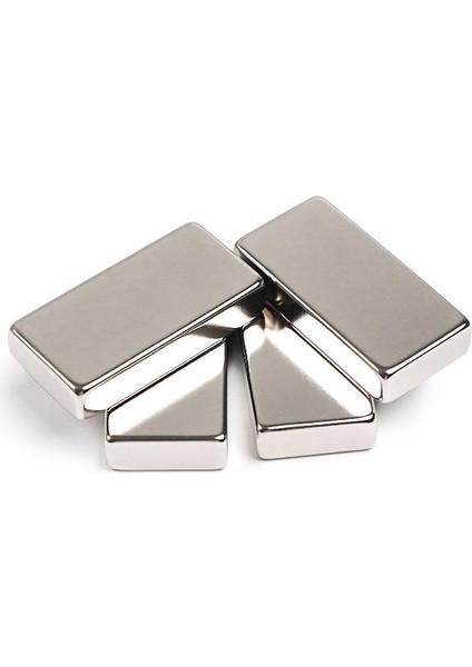 Süper Güçlü Neodyum Mıknatıs 40x20x10 mm - Proje, Ödev, Hobi (4 Adet)