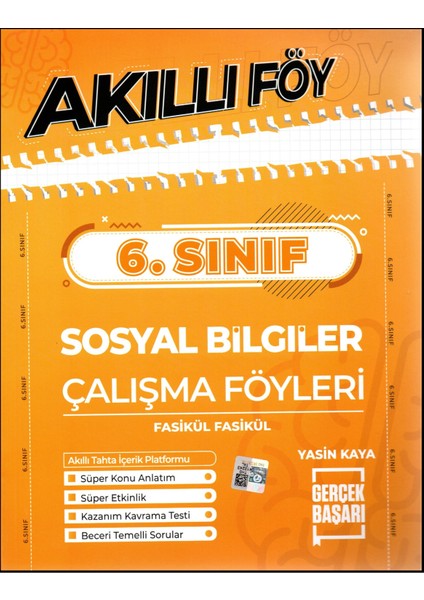 6.Sınıf Sosyal Bilgiler Çalışma Föyleri Fasikül Akıllı Föy (Ciltli)