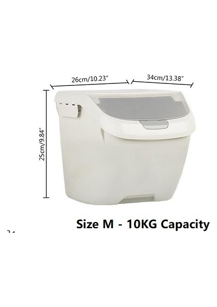 Gri 10 kg Pirinç Tahıl Saklama Kutusu (Yurt Dışından)