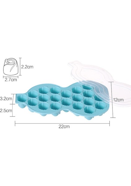 21 Izgaralar Gıda Sınıfı Buzdolabı Dıy Buz Kutusu Ice Cube Kalıp Silikon Buz Tepsisi (Yurt Dışından)
