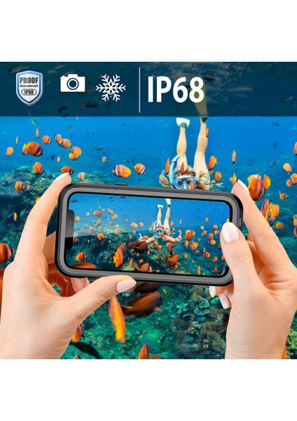 Apple iPhone 13 Pro Uyumlu Kılıf Su Geçirmez 360 Derece Koruma Waterproof Telefon Kılıfı Kabı