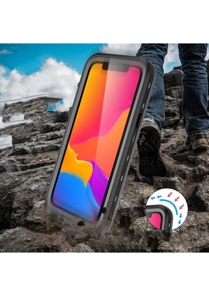 Apple iPhone 13 Pro Uyumlu Kılıf Su Geçirmez 360 Derece Koruma Waterproof Telefon Kılıfı Kabı