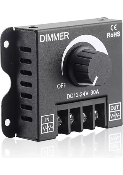 Dc 12V 24V 30A LED Sürücü Dimmer 360W 720W Voltaj Ayarlı Ampul