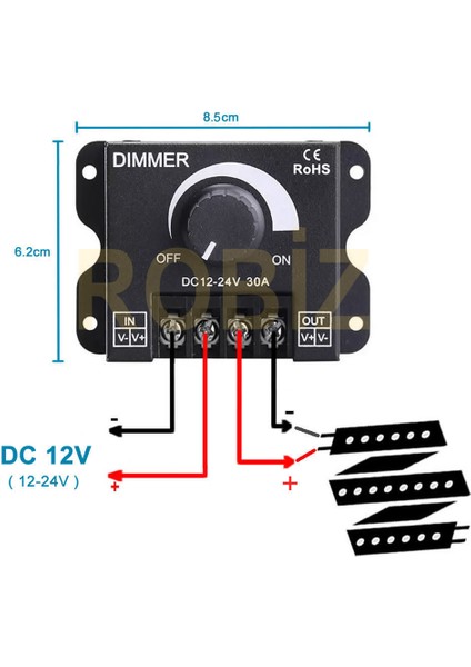 Dc 12V 24V 30A LED Sürücü Dimmer 360W 720W Voltaj Ayarlı Ampul indirimleri