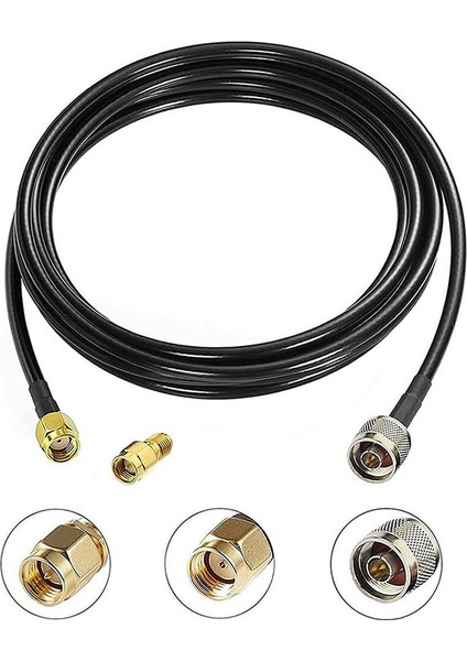 RG58 Erkek N To Dişi Sma 5 Metre Düşük Kayıplı Kablo Rf Anten