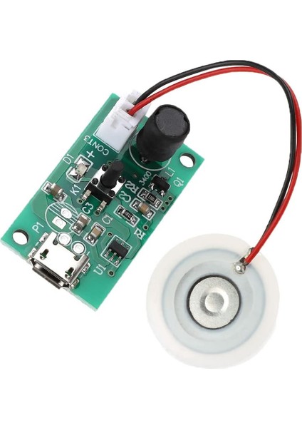 Micro USB Ultrasonik Nem Üretici Devre + Seramik Disk Transducer