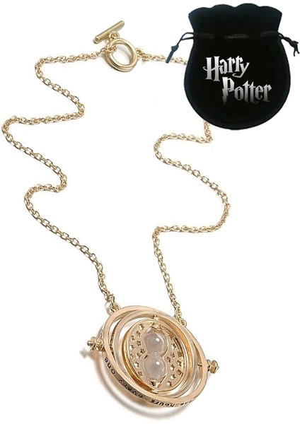 Time Turner Kolye Küpe Set Hermione Granger Kum Saati Zamanda Yolculuk Kolyesi Harry Potter