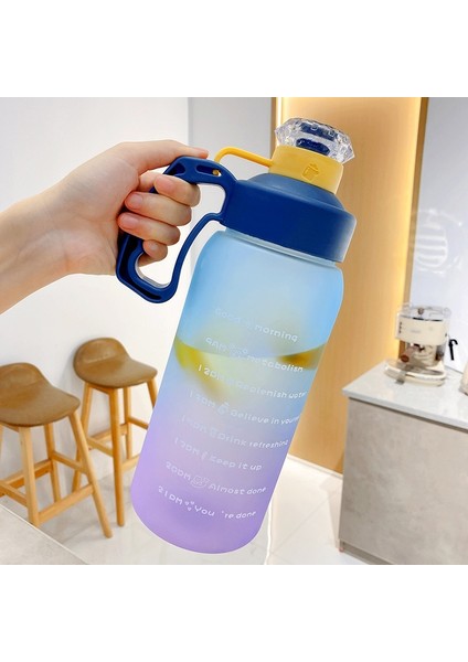 1.6 lt. Gradyan Renk Alanı Plastik Spor Su Kupası Koyu Mavi (Yurt Dışından)