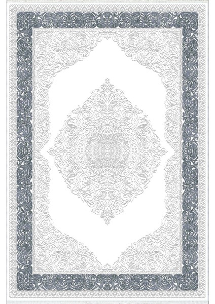 Klasik Gri Beyaz Kaydırmaz Kesme Yıkanabilir Ince Halı fiyatları