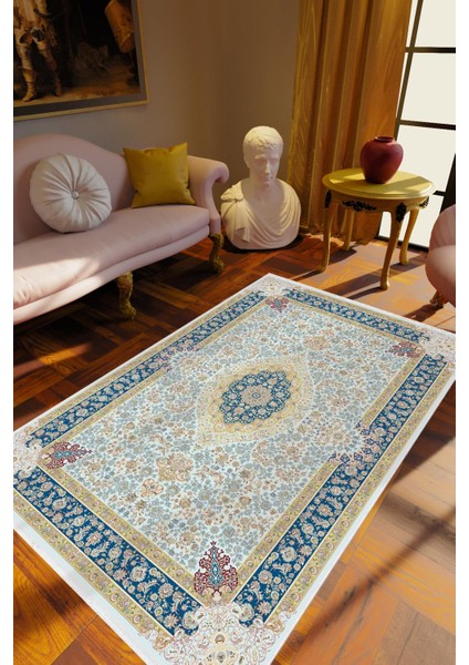 Salon Halısı Eskitme Gri Kaydırmaz Kesme Yıkanabilir Ince Halı
