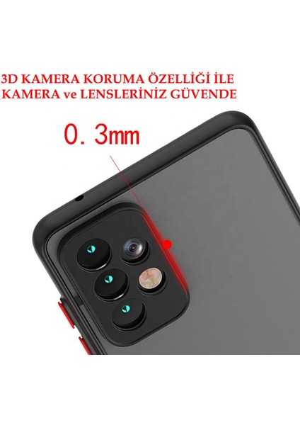 Galaxy A73 Kılıf 3D Kamera Korumalı Soft Matte Smoke Case