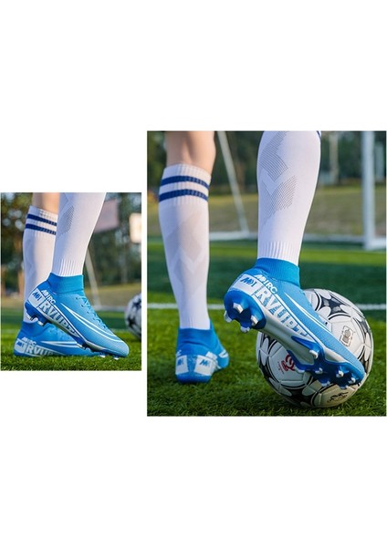 Xcity Futbol Ayakkabıları Erkekler Nefes Chuteira Futebol Kapalı Yüksek Top Futbol Kramponları Çim Futbol Cleats Sneakers Çocuklar Ag Futbol Ayakkabısı (Yurt Dışından) indirimleri