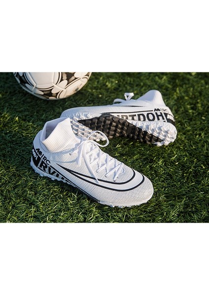Futbol Ayakkabıları Erkekler Nefes Chuteira Futebol Kapalı Yüksek Top Futbol Kramponları Çim Futbol Cleats Sneakers Çocuklar Ag Futbol Ayakkabısı (Yurt Dışından) modelleri