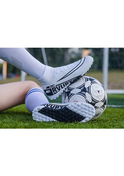 Futbol Ayakkabıları Erkekler Nefes Chuteira Futebol Kapalı Yüksek Top Futbol Kramponları Çim Futbol Cleats Sneakers Çocuklar Ag Futbol Ayakkabısı (Yurt Dışından) fırsatları