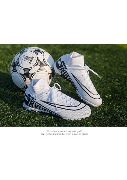 Futbol Ayakkabıları Erkekler Nefes Chuteira Futebol Kapalı Yüksek Top Futbol Kramponları Çim Futbol Cleats Sneakers Çocuklar Ag Futbol Ayakkabısı (Yurt Dışından) indirimleri