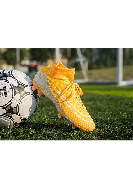 Xcity Futbol Ayakkabıları Erkekler Nefes Chuteira Futebol Kapalı Yüksek Top Futbol Kramponları Çim Futbol Cleats Sneakers Çocuklar Ag Futbol Ayakkabısı (Yurt Dışından)