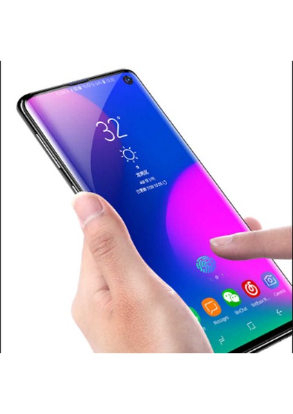 Samsung Galaxy S10E Ekran Koruyucu Kavisli Cam Tam Kaplayan Polymer Nano