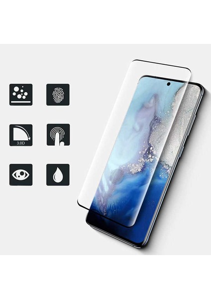 Samsung Galaxy S20 Ekran Koruyucu Kavisli Cam Tam Kaplayan Polymer Nano