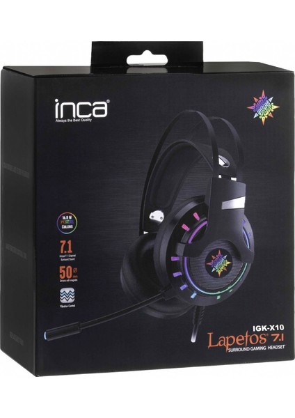 IGK-X10 Lapetos Series 7.1surround Rgb Gaming Mikrofonlu Kulaklık