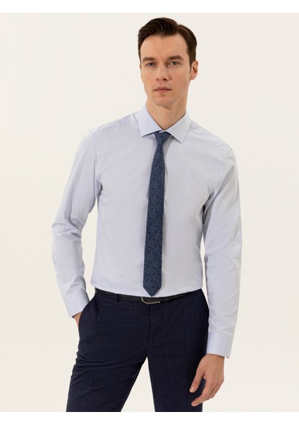 Açık Mavi Slim Fit Basic Gömlek 50251961-VR003