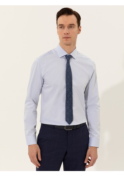 Açık Mavi Slim Fit Basic Gömlek 50251961-VR003