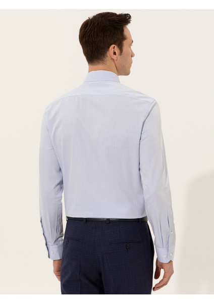 Açık Mavi Slim Fit Basic Gömlek 50251961-VR003