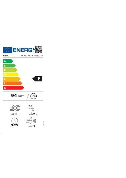 AL 413 AS Bulaşık Makinesi