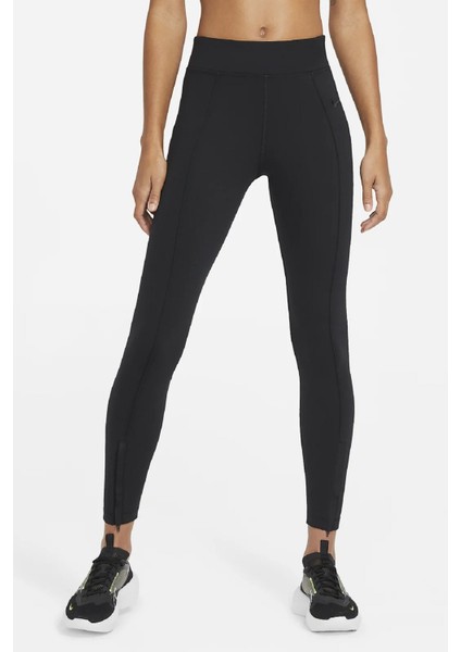 Leg-A-See Leggings Zip Fermuarlı Siyah Toparlayıcı Tayt