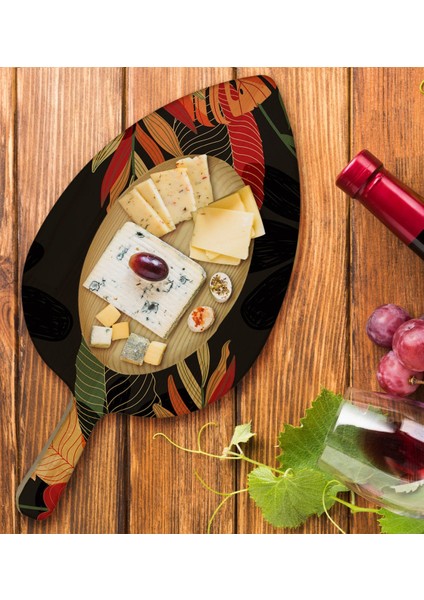 Gift Yapraklar Tasarımlı Yaprak Şeklinde Doğal Ahşap Servis ve Sunum Tabağı Model 12 fiyatları