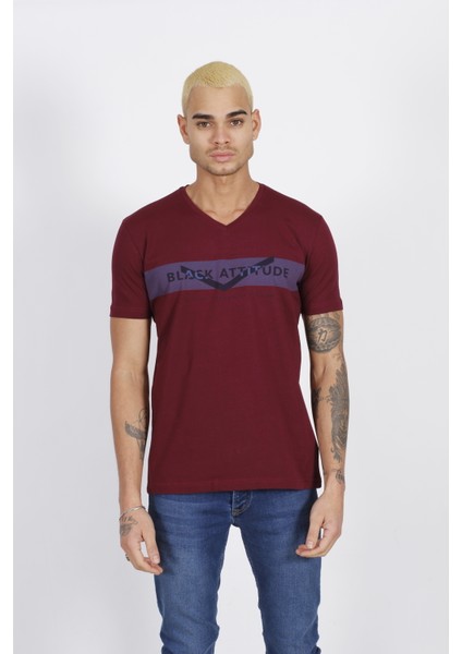 V Yaka Erkek T-Shirt