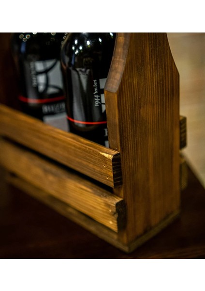 Kişiye Özel Isimli Doğal Ahşap Bira ve Şarap Taşıyıcı Stand fırsatları