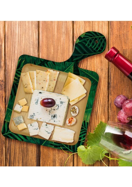 Gift Yapraklar Tasarımlı Kare Şeklinde Doğal Ahşap Servis ve Sunum Tabağı Model 10 fiyatları
