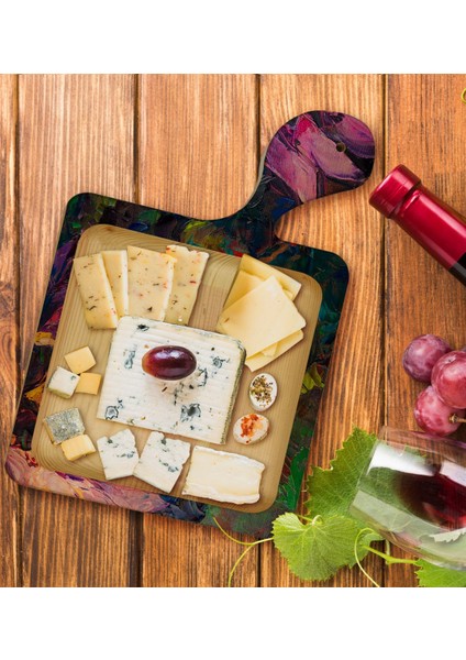 Gift Modern Art Tasarımlı Kare Şeklinde Doğal Ahşap Servis ve Sunum Tabağı Model 20 fiyatları