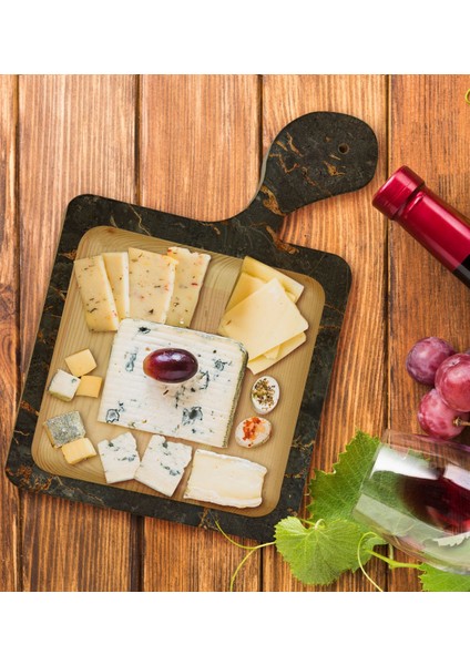 Gift Mermer Tasarımlı Kare Şeklinde Doğal Ahşap Servis ve Sunum Tabağı Model 8 fiyatları