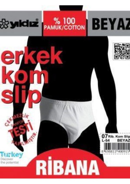Erkek Ribana Slip Külot 07 - 6 Adet modelleri